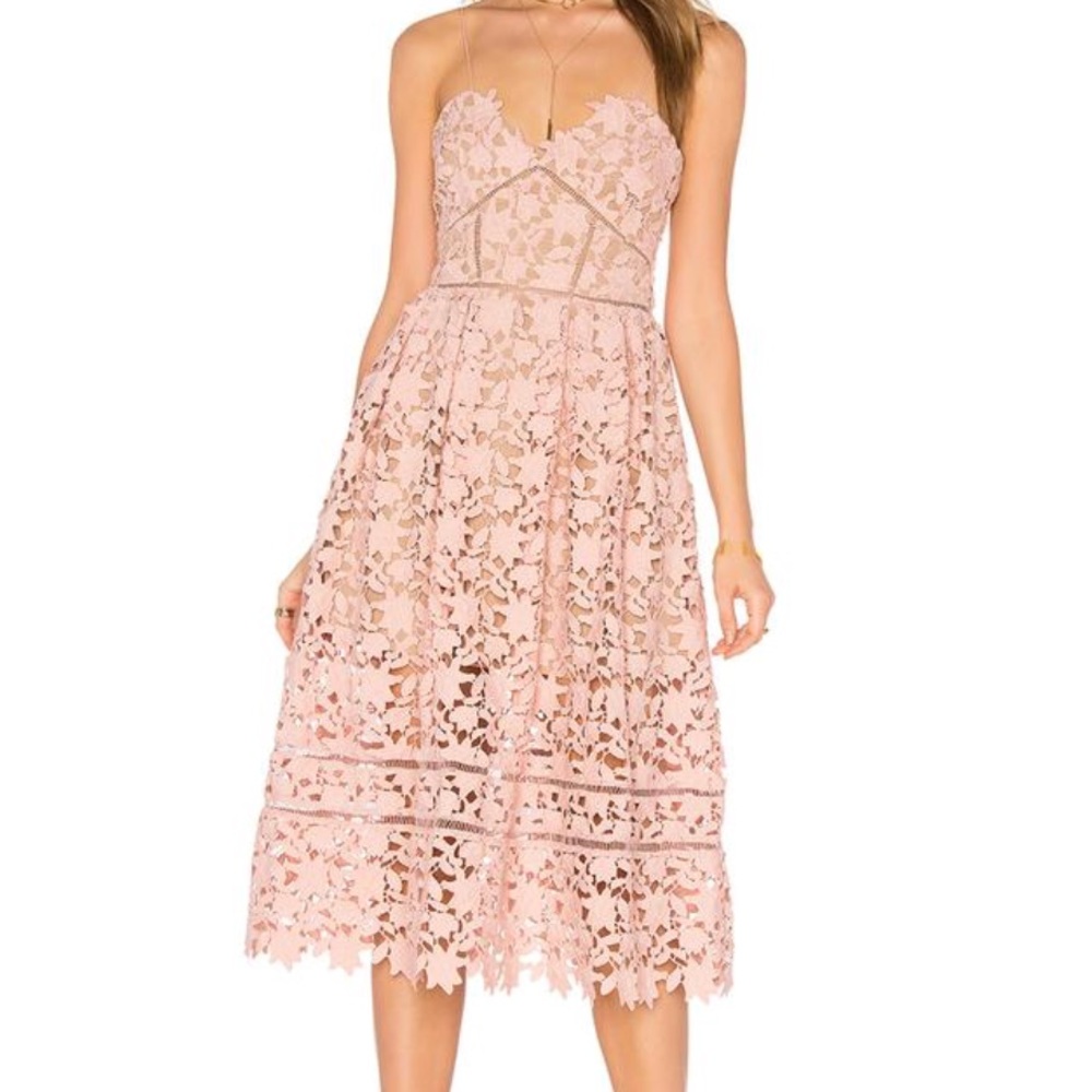 Self-Portrait Azaelea Dress, Size 4 Blush Pink - Picture 1 of 5